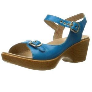 Dansko Joanie Turquoise Blue Leather Women's Sandals